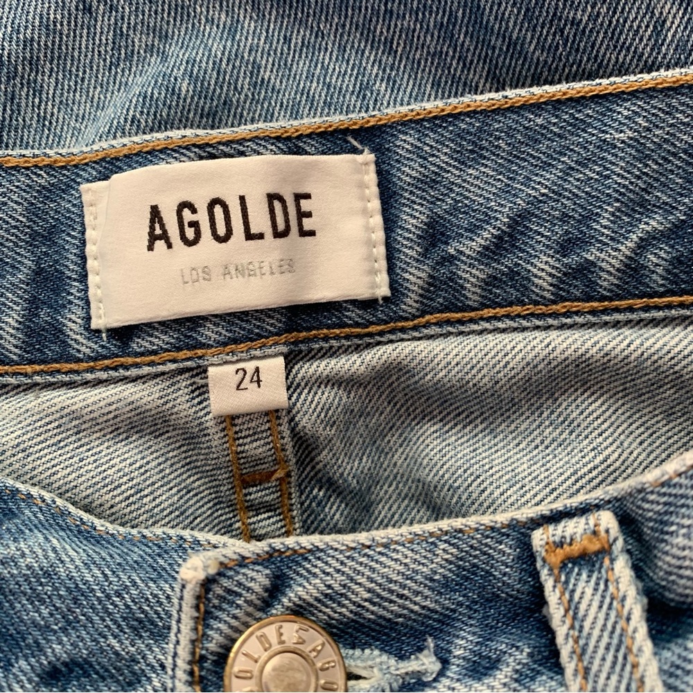Agolde Riley High Rise Straight Crop Jeans - Picture 6 of 8